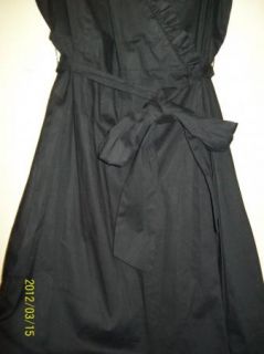 Lane Bryant Woman's Plus Size Semi Wrap Ruffled Dress Black 24