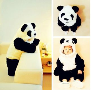 Cartoon Panda Cosplay Costum Baby Warmer Sleeping Bag Climb Fleece Clothes 2