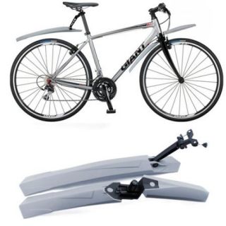 Cycling Mountain Bicycle Bike Front Rear Mud Guards Mudguard Fenders Set Gray