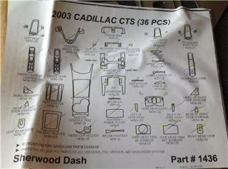 2003 Cadillac cts w O Navi Brushed Aluminum Finish Dash Kit