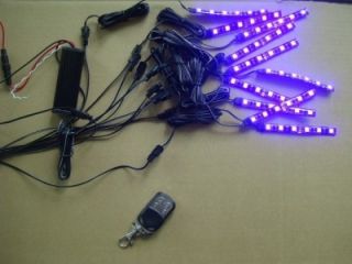 10pc Advanced 7 Color LED SMD Motorcycle Neon Light Kit w Remote Control Hot