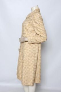 Chanel Yellow Brown Tweed Zipper Jacket Coat Sz 44 US 10 $2 185