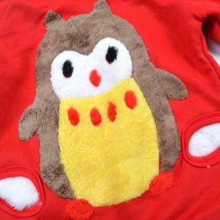 Baby Girls Owl Hoodies Coats Outwear Sz 2 6Y Snowsuit Jacket Warm Toddler New