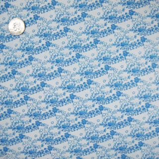 Free Spirit Quilt Fabric Baby Toile Blue Simple Joys