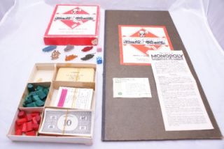 Vintage Waddingtons Board Game Monopoly 1957 Edition Trade Mark 711981 ...