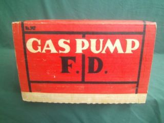 Vintage H G Toys Texaco Fire Chief Gas Pump Pedal Car Pretend Box RARE