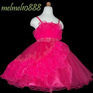 MM25 Bridesmaid Pageant Baby Flower Girls Dress 2 3yrs