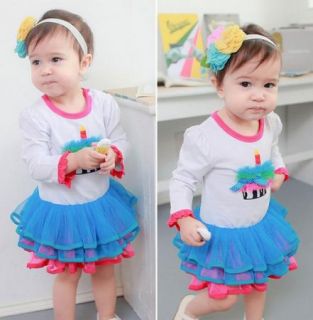 Baby Girls Long Sleeve Romper 3 18M Dresses Outfit One Piece Xmas Gift Clothing
