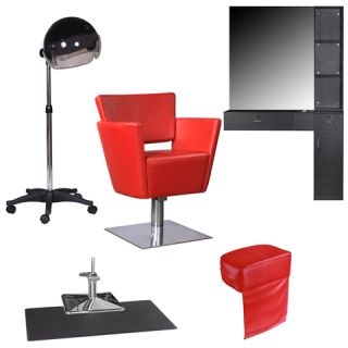 New Salon Equipment Styling Station Chair Mat Hair Dryer Booster Package EB 49E