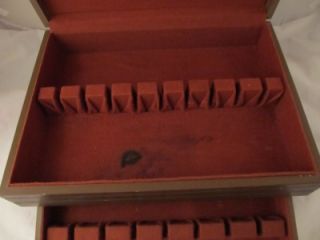 Vintage Wood Silverware Flatware Storage Chest Box 61 with Drawer