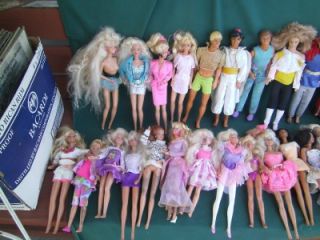 Mixed Lot of 61 Barbie Ken Dolls Clothing Accessories Disney Princesses