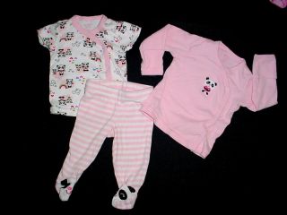 50pc Used Baby Girl Sleepwear Preemie Newborn Spring Summer Clothes Lot