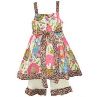 Toddler Girls 4 5T Jungle Dress Capri Clothing Set