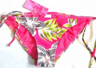 New Xhilaration Women Swim Suit Tie Bikini Bottom Small Tropical Floral $15