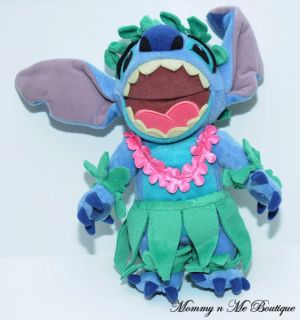 Disney World Hawaiian Stitch 9" Bean Bag Plush Toy