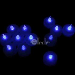 60x Blue LED Tea Light Wedding Flameless Candle Xmas