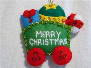 Bucilla Felt Ornament Set "Christmas Express" Completed