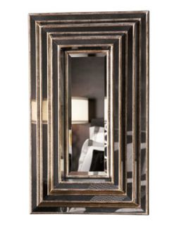 Chic Large 40" Wall Mirror Antiqued Gold Silver Frame XL Horchow