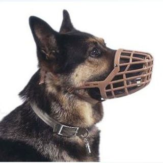 Pet Dog No Bite Plastic Basket Muzzle Cage Adjustable Mouth Mesh Cover 7 Sizes