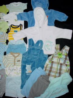 50 Pcs Used Baby Boy Preemie Newborn Clothes Spring Summer Lot 