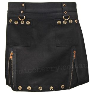 Black Punk Mini Skirt