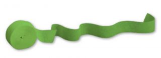Lime Green Crepe Paper Party Streamers 81 ft Birthday Party Supplies