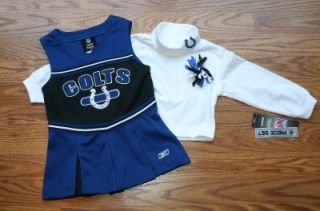 Cheerleader Outfit Halloween Costume Indianapolis Colts Uniform Cheer Set 2T