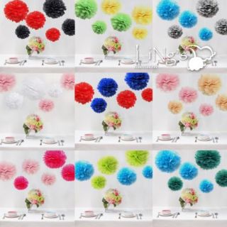 8" Wedding Tissue Paper Pom Poms Party Xmas Home Outdoor Flower Ball Decoration