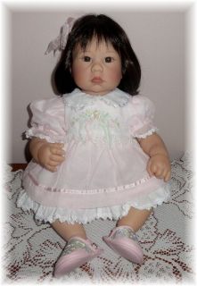 Doll Outfit Lee Middleton Reborns Pink White Dress with Shoes
