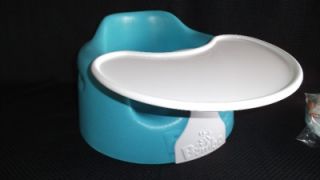 Bumbo Brand Blue Baby Sitter Booster Seat Chair w Tray Safety Belt Strap