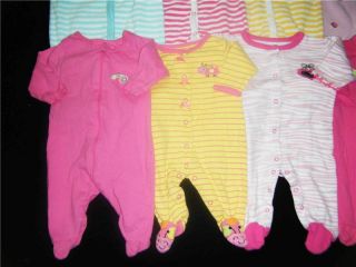 Lot Baby Girl 0 3 Months Sleeper Pajama PJ Sleepwears Clothes 0 3 Month Sleeper