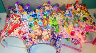 15 OOAK Disney Princess Tiaras Crowns Party Hats Favors Rapunzel Tiana Ariel
