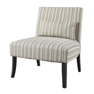 Lila Striped Fabric Slipper Chair