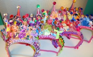 8 OOAK Disney Princess Tiaras Crowns Party Hats Favors Rapunzel Tiana Belle