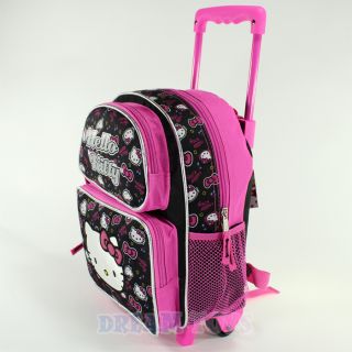 Hello Kitty Multi Print 12" Small Toddler Roller Backpack Girls Rolling Bag