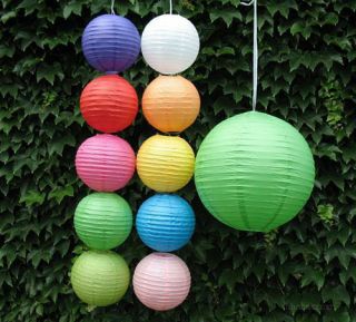Hot Round Chinese Paper Lanterns Lamp Wedding Party Decoration 11 Colors 5 Sizes