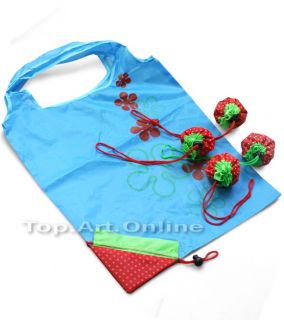 2pcs Strawberry Folding Reusable Shopping Eco Bag Tote Satchel Color Random