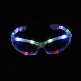 Multi Color Battery Light Up Sun Glasses Shades Flashing Blinking LED DT400