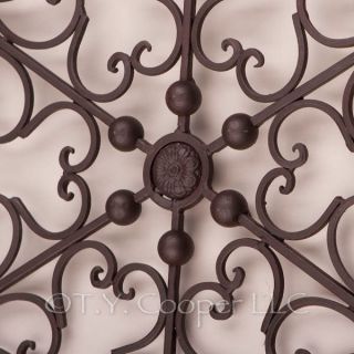 Wrought Iron Metal Round Wall Decor Grill Grille 91558