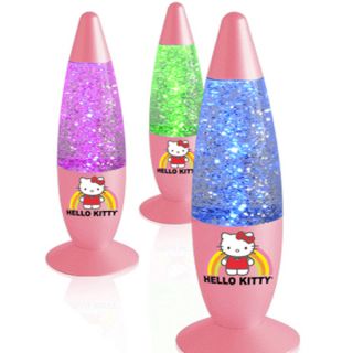 Hello Kitty Colour Changing Glitter Lava Motion Desk Night Lamp Light Brand New