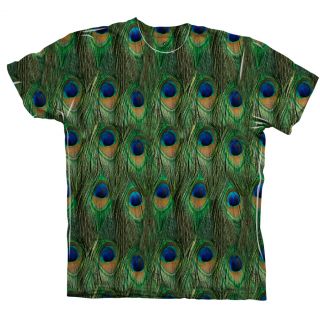 AnimalShirtsUSA Peacock Feathers Tagless Mens Shirt