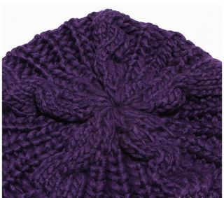 2013 Women's Comfortable Casual Warm Plush Purple Beret Knitted Winter Hat