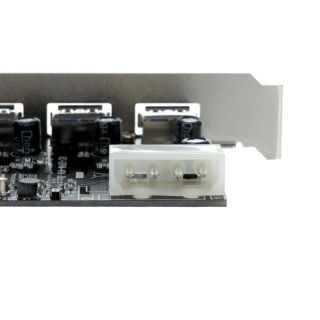 4 Port USB PCI E PCI Express Card with 4 Pin IDE Power Connector NEC UPD720201