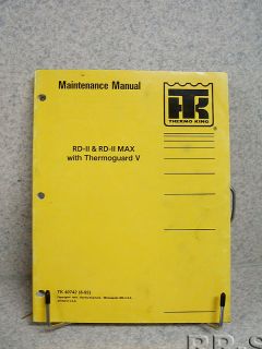 Thermo King RD II Max Thermoguard V Maintenance Manual