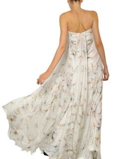 Alexander McQueen Dragonfly Print Silk Gown Dress IT44 US 8 $4700NWT Superb Chic