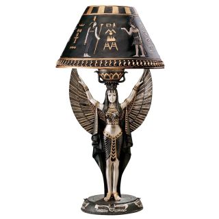 Goddess of Beauty Power Isis Egyptian 1920s Revival Style Table Desk Lamp
