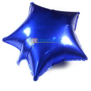 New Lot 6 Star 18" Wedding Party Birthday Mylar Balloons Decorations Blue