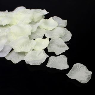 500pcs Cream Fabric Silk Rose Petals Wedding Party Flower Decor Wholesale