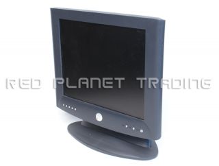 As Is 17" Black Dell 1701FP Flat Panel LCD Monitor VGA DVI DVI D