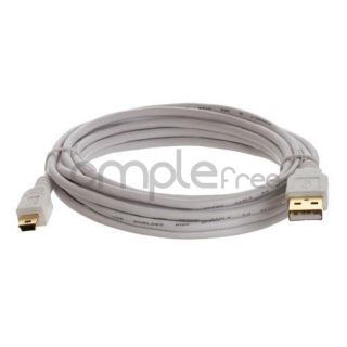 10 ft USB Cable 2 0 Male A to Mini B 5 Pin Gold Plated Cable 10 ft Lot of 3